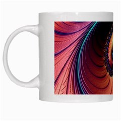 Fractal Multi Colored Fantasia White Mugs by Pakrebo