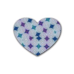 Checkerboard Again 5 Rubber Coaster (heart)  by impacteesstreetwearseven