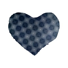 Checkerboard Again 4 Standard 16  Premium Flano Heart Shape Cushions by impacteesstreetwearseven