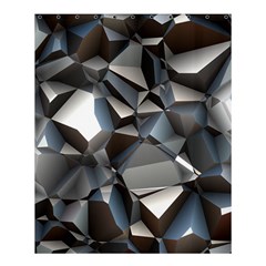 Triangles Polygon Color Silver Uni Shower Curtain 60  X 72  (medium)  by Pakrebo