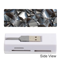 Triangles Polygon Color Silver Uni Memory Card Reader (stick) by Pakrebo