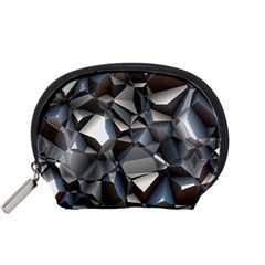 Triangles Polygon Color Silver Uni Accessory Pouch (small)