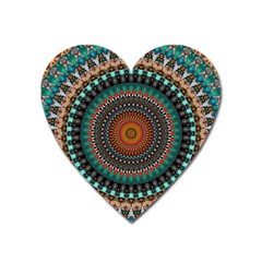 Ornament Circle Picture Colorful Heart Magnet