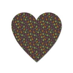 Tribal Leaves House Art Tribal Art Heart Magnet