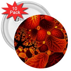 Leaf Autumn Nature Background 3  Buttons (10 Pack)  by Pakrebo