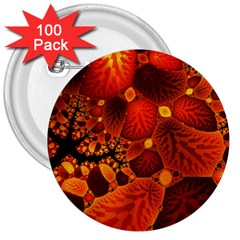 Leaf Autumn Nature Background 3  Buttons (100 Pack)  by Pakrebo