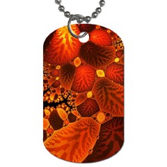 Leaf Autumn Nature Background Dog Tag (two Sides) by Pakrebo