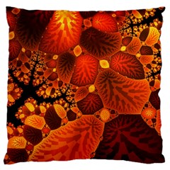 Leaf Autumn Nature Background Large Flano Cushion Case (one Side) by Pakrebo