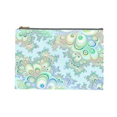 Pattern Background Floral Fractal Cosmetic Bag (large) by Pakrebo