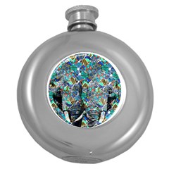 Design 12 Round Hip Flask (5 Oz) by TajahOlsonDesigns