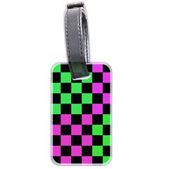 Checkerboard Again 1a Luggage Tag (two Sides) by impacteesstreetwearseven