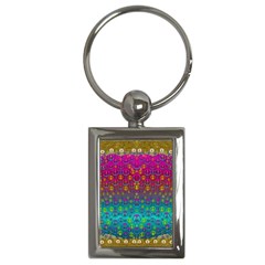 Signs Of Peace  In A Amazing Floral Gold Landscape Key Chain (rectangle) by pepitasart