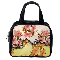 A Touch Of Vintage, Floral Design Classic Handbag (one Side) by FantasyWorld7