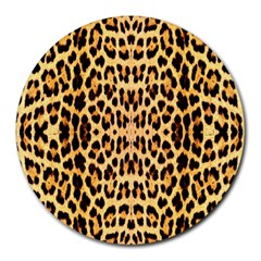 Leopard Skin Round Mousepads by ArtworkByPatrick