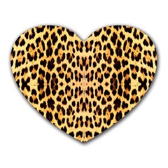 Leopard Skin Heart Mousepads by ArtworkByPatrick