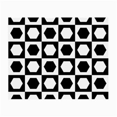 Chessboard Hexagons Squares Small Glasses Cloth