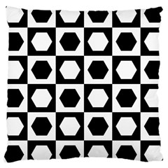 Chessboard Hexagons Squares Large Cushion Case (Two Sides)