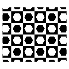 Chessboard Hexagons Squares Double Sided Flano Blanket (Small) 