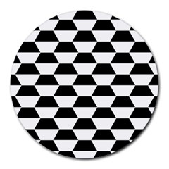 Hexagons Pattern Tessellation Round Mousepads