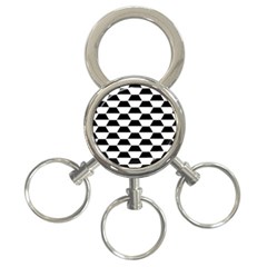 Hexagons Pattern Tessellation 3-ring Key Chain by Mariart