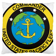 Seal Of Commander Of United States Pacific Fleet Large Cushion Case (one Side) by abbeyz71