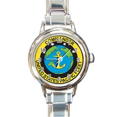 Seal Of Commander Of United States Pacific Fleet Round Italian Charm Watch by abbeyz71