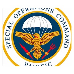 Seal Of Special Operations Command Pacific Double Sided Flano Blanket (small)  by abbeyz71