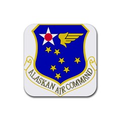 Shield Of Alaskan Air Command Rubber Coaster (square)  by abbeyz71