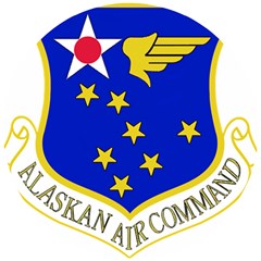 Shield Of Alaskan Air Command Wooden Puzzle Round by abbeyz71