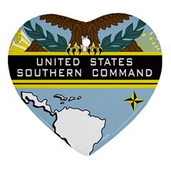 Seal Of United States Southern Command Heart Ornament (two Sides) by abbeyz71