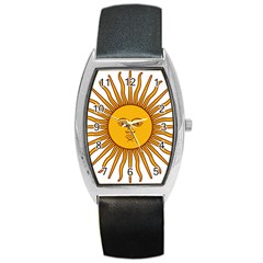 Argentina Flag Barrel Style Metal Watch by FlagGallery