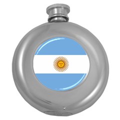 Argentina Flag Round Hip Flask (5 Oz) by FlagGallery