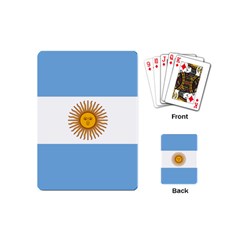 Argentina Flag Playing Cards Single Design (mini) by FlagGallery