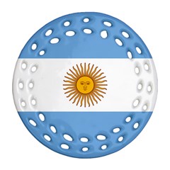 Argentina Flag Ornament (round Filigree) by FlagGallery