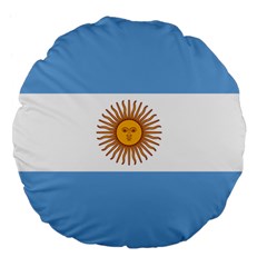 Argentina Flag Large 18  Premium Flano Round Cushions by FlagGallery
