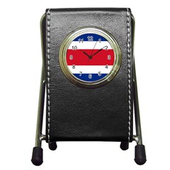 Costa Rica Flag Pen Holder Desk Clock by FlagGallery