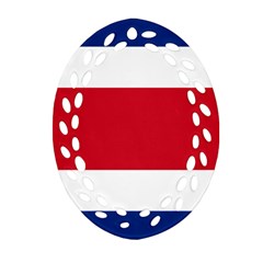 Costa Rica Flag Ornament (oval Filigree) by FlagGallery