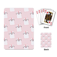 Pattern Pink Cute Sweet Fur Cats Playing Cards Single Design (rectangle) by Pakrebo