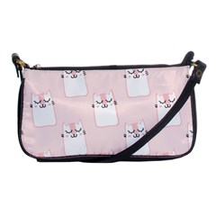 Pattern Pink Cute Sweet Fur Cats Shoulder Clutch Bag by Pakrebo