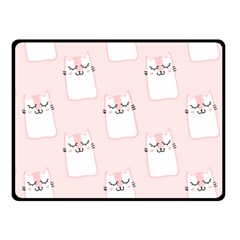 Pattern Pink Cute Sweet Fur Cats Fleece Blanket (small) by Pakrebo