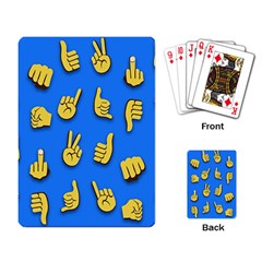 Emojis Hands Fingers Background Playing Cards Single Design (rectangle) by Pakrebo