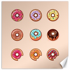 Donut Sweets Baking Food Tasty Canvas 12  X 12  by Pakrebo