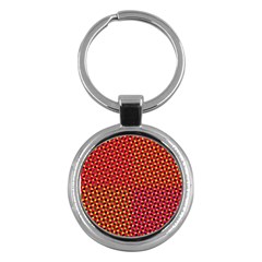 Pattern Textile Structure Abstract Key Chain (round) by Pakrebo