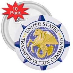 Emblem of United States Transportation Command 3  Buttons (10 pack) 