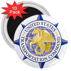 Emblem of United States Transportation Command 3  Magnets (10 pack) 