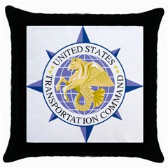 Emblem of United States Transportation Command Throw Pillow Case (Black)