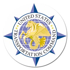 Emblem of United States Transportation Command Magnet 5  (Round)