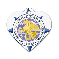 Emblem of United States Transportation Command Dog Tag Heart (Two Sides)