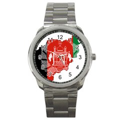 Afghanistan Flag Map Sport Metal Watch by abbeyz71