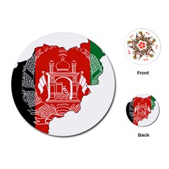 Afghanistan Flag Map Playing Cards Single Design (round) by abbeyz71